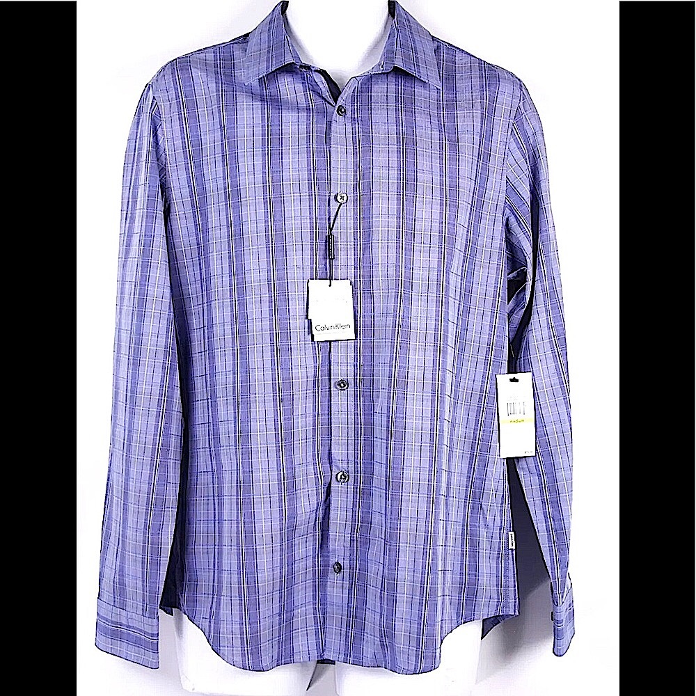 Calvin Klein Liquid Cotton Slim-fit Dress Shirt -M